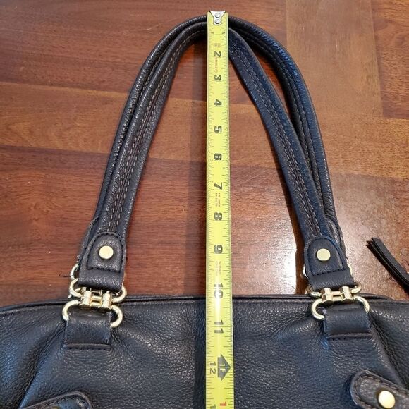 The Sak Brown Pebbled Leather Torrance Shoulder Bag Zip Close Casual - Picture 11 of 12